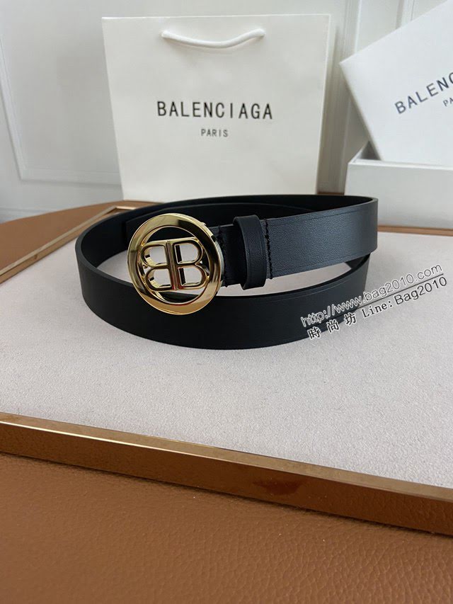 Balenciaga女士皮帶 巴黎世家雙面用牛皮腰帶  jjp1255